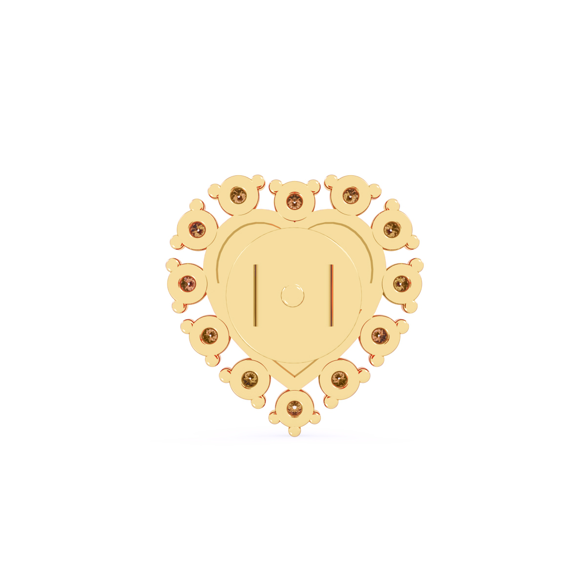 Lovely Heart Halo Diamond Earrings For Her